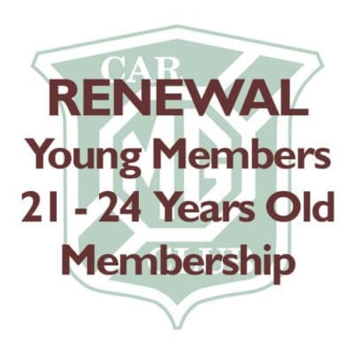 RENEWAL - Young Members aged 21-24 Years