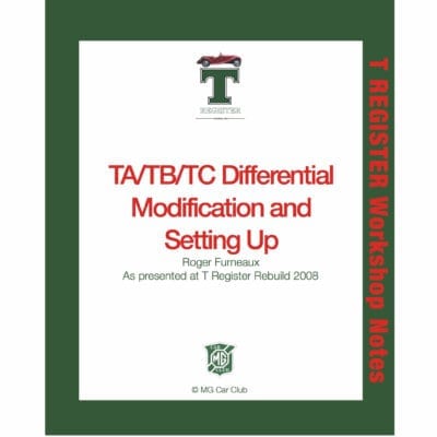 T Register TA/B/C Differential Booklet