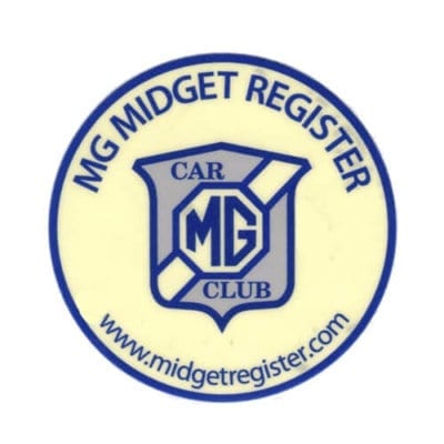 Midget Register window sticker