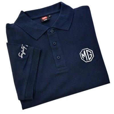 Mens MG Safety Fast Navy Polo