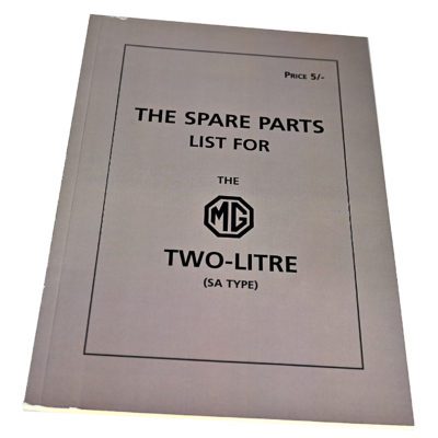 SVW SA Service Parts List