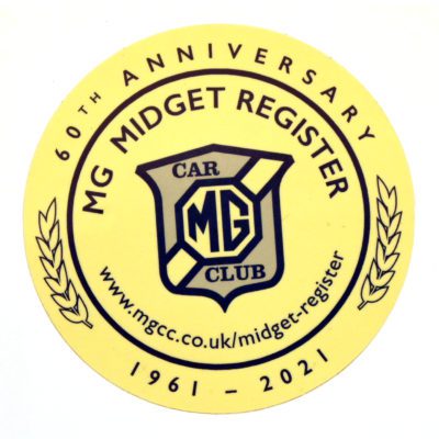 Midget Register Anniversary Window sticker