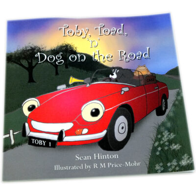 Toby Toad Dog on the road
