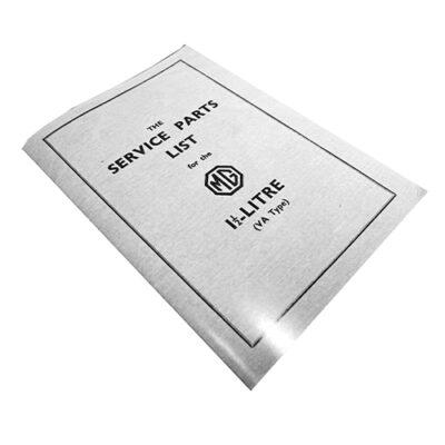 SVW VA Service Parts List
